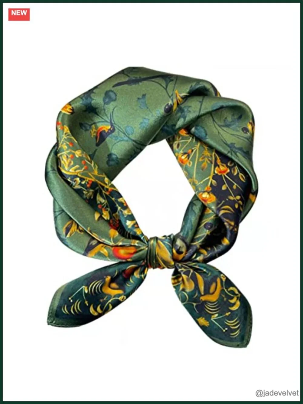 100% Mulberry Silk Square Scarf for Hair 25.6